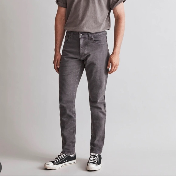 Madewell Men’s Garment Dyed Thunder Cloud Slim Jeans - Picture 1 of 7